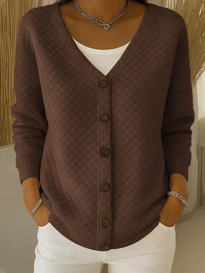 Laurine | Cardigan matelassé à boutons