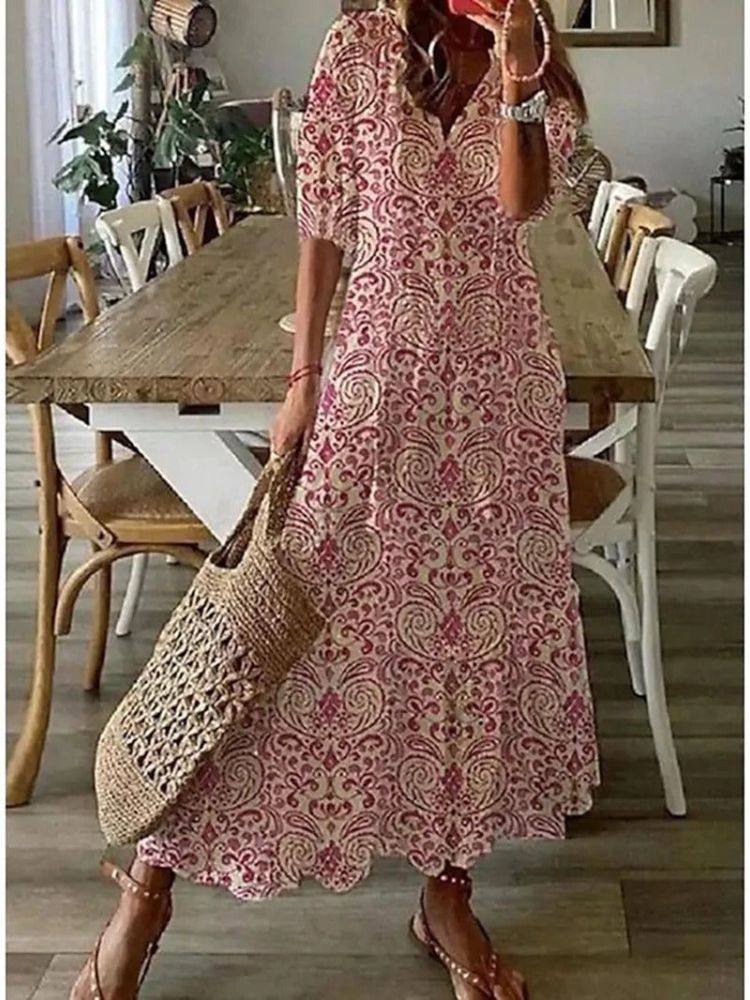 Élodie™ — Élégante robe longue fleurie à la texture veloutée