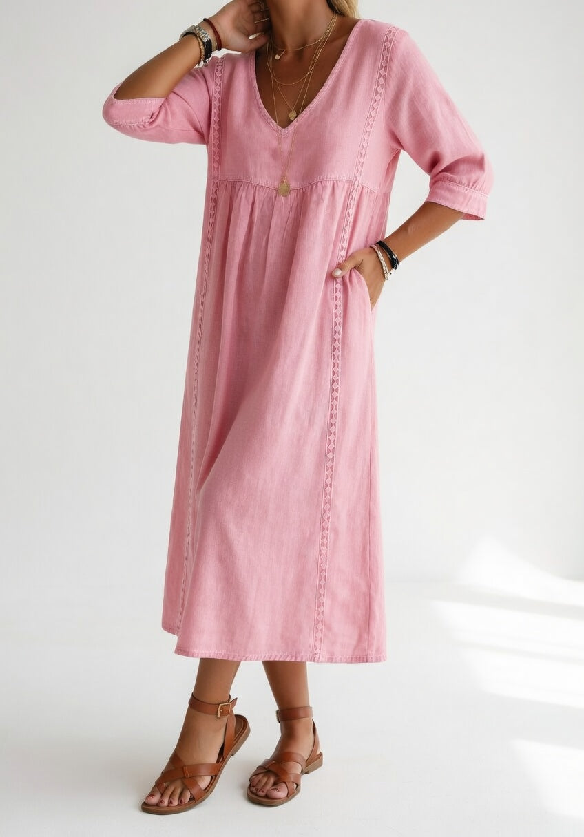 Lioréa™ — Robe midi fluide, élégante et décontractée