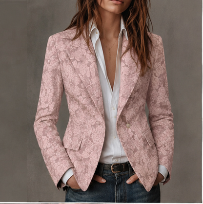 Estelle | Blazer Jacquard Cachemire Ajusté