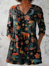 Adeline | Blouse longue à col en V