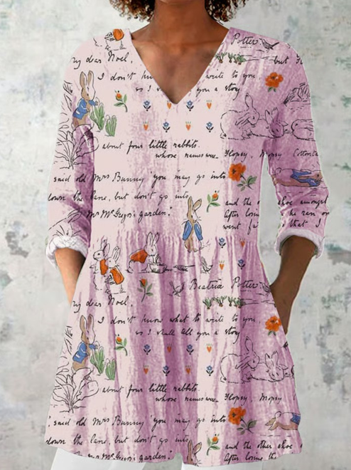 Imogen | Blouse longue à col en V