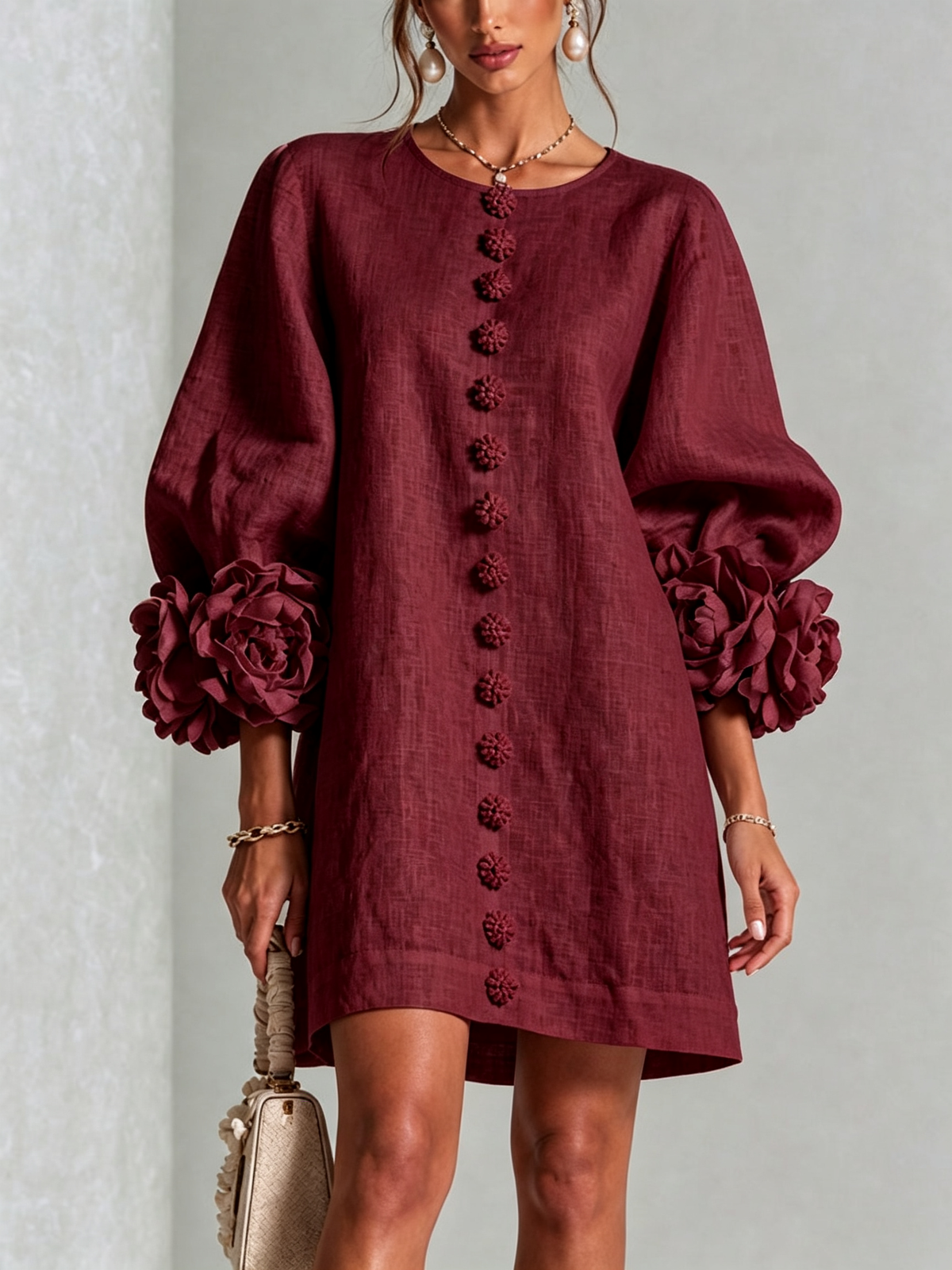 Rosalie | Mini Robe Boutonnée