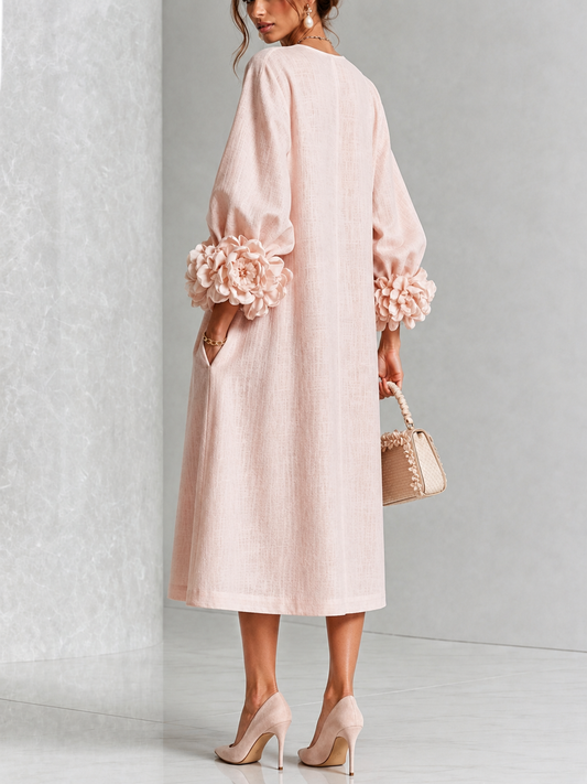 Liliane | Robe Midi Fleurie Élégante