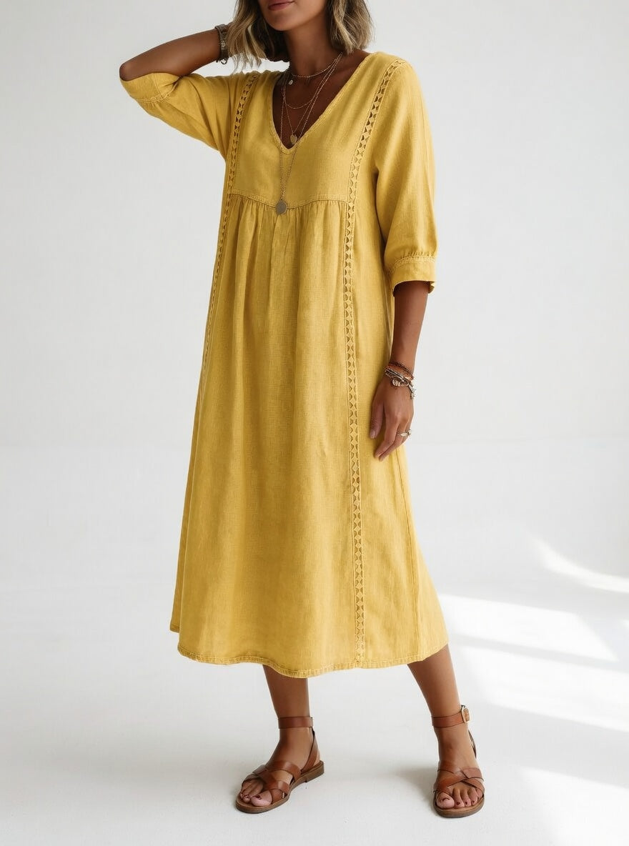 Lioréa™ — Robe midi fluide, élégante et décontractée