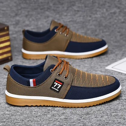 Chaussures homme en toile respirante à lacets