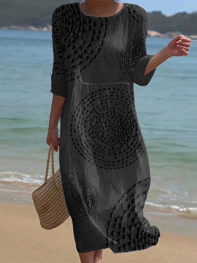 Améliane™ — Robe midi élégante aux détails délicats