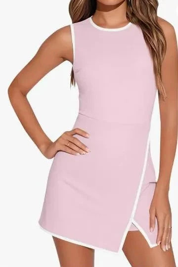 Robe sport femme sans manches à coupe portefeuille