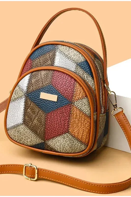 Sac femme patchwork avec bandoulière ajustable