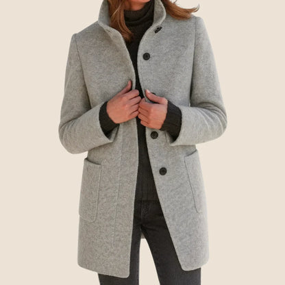Éléonore | Manteau en laine à coupe midi