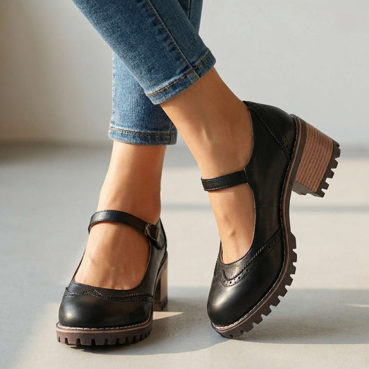 Chaussures Mary Jane femme à talon confortable