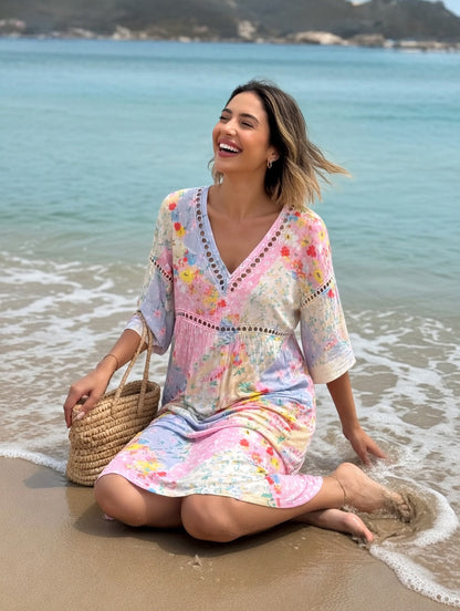 Lysiane™ — Robe fleurie fluide au charme estival