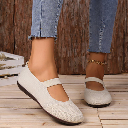 Ballerines femme respirantes en maille avec bride élastique